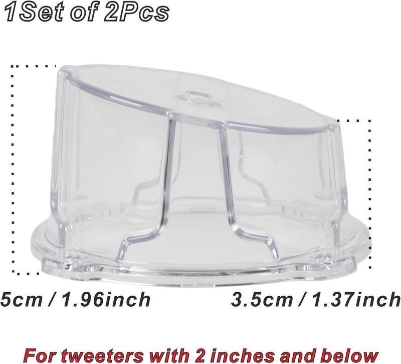 NARPES 2PCS for 2'' and Below Universal Speaker Tweeter Boxes for UTV ATV RV Boat Trunk Trailer Golf Cart Marine Enclosures Pods Mount Spacer Rear Deck Kick Panel Box (Carbon Fiber Style, 2 inch and Below) - Image 3